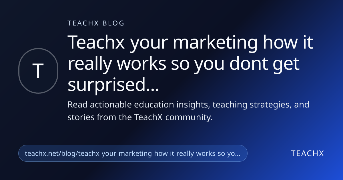 How TeachX Works With Your Own Marketing as a Tutor | TeachX Blog