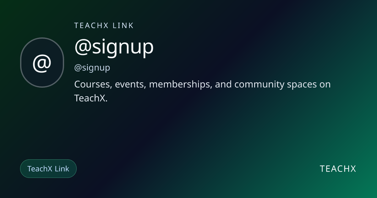 Student Signup | Create Your TeachX Account | TeachX