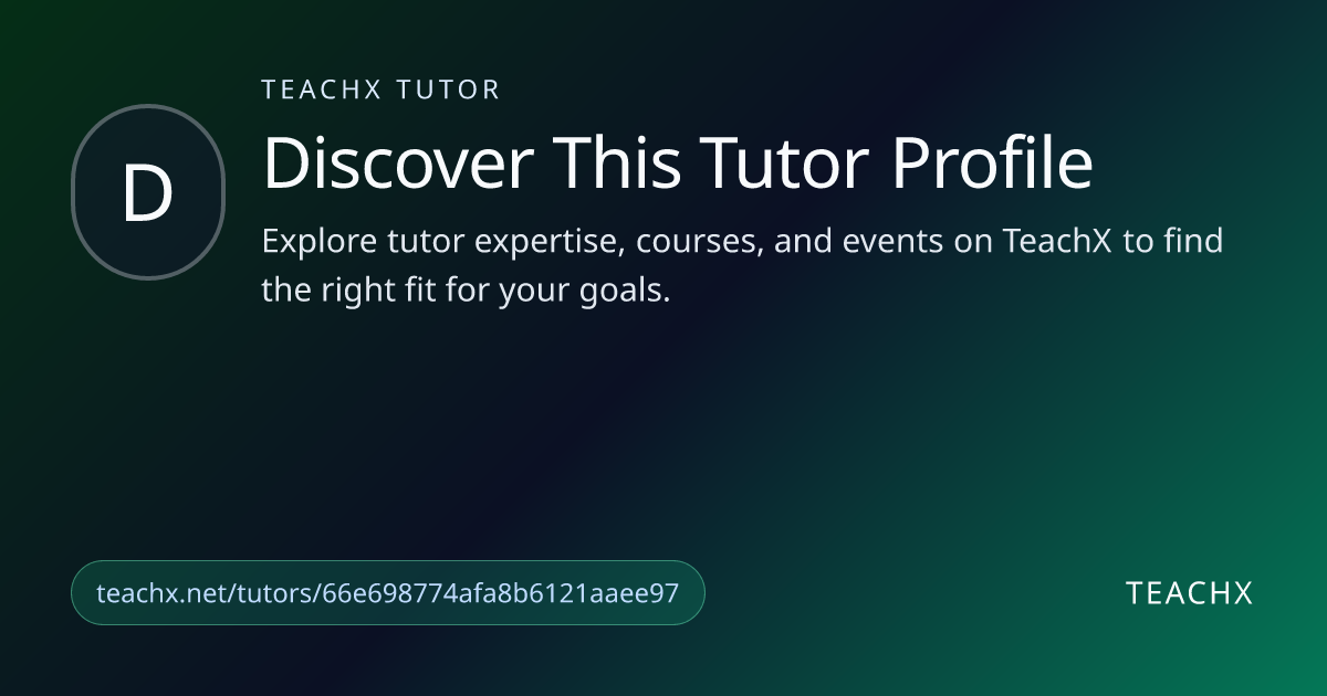 Expert Online Tutor for Mathematics, Learn with John | TeachX